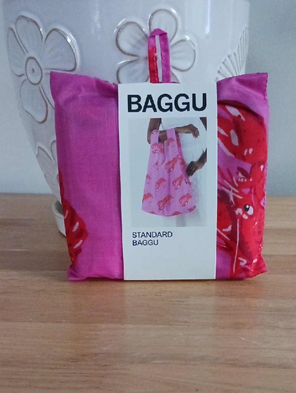 BAGGU Lobster Print Standard Reusable Tote Bag NWT